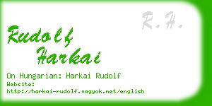 rudolf harkai business card